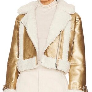 Apparis gold Teddy fur jacket